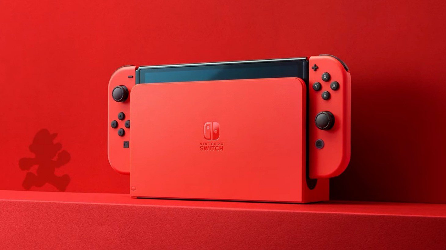 mario red switch oled front